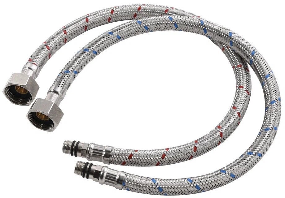 Подводка гибкая для смесителей (сталь) 40 СМ (комплект 2 ШТ.) (1/125) "ELKA"