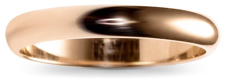Кольцо обручальное Эстет, красное золото, 585 проба
