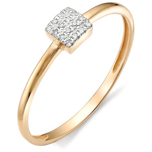 фото Алькор кольцо с бриллиантами из красного золота 12265-100, размер 16.5