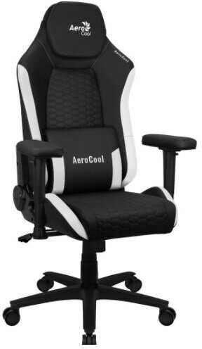 Компьютерное Игровое Кресло Aerocool CROWN Leatherette Black White
