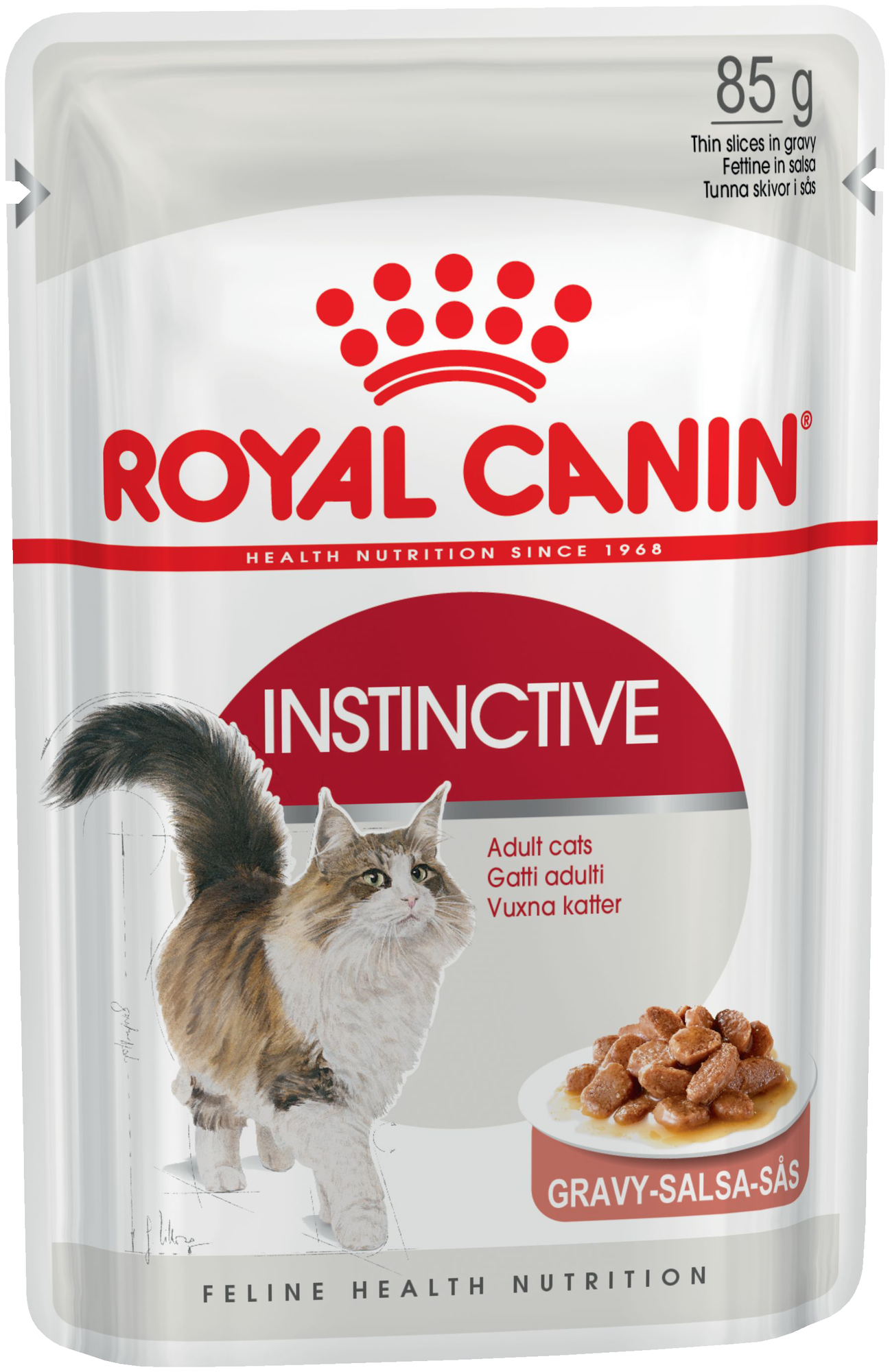 Влажный корм для кошек Royal Canin Instinctive, профилактика избыточного веса, профилактика МКБ, 85 г (кусочки в соусе)