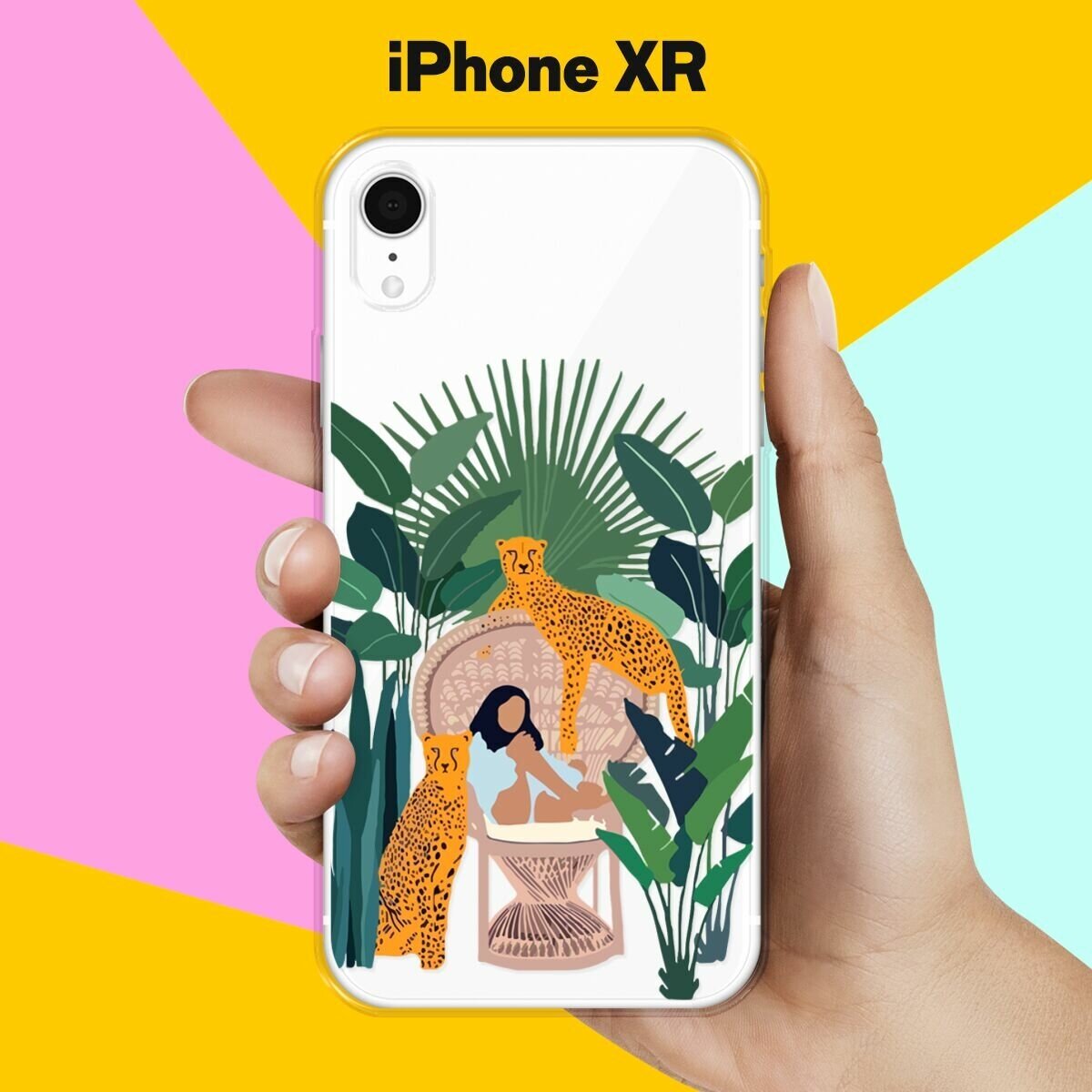 Силиконовый чехол на Apple iPhone XR 2 тигра / для Эпл Айфон Икс Р