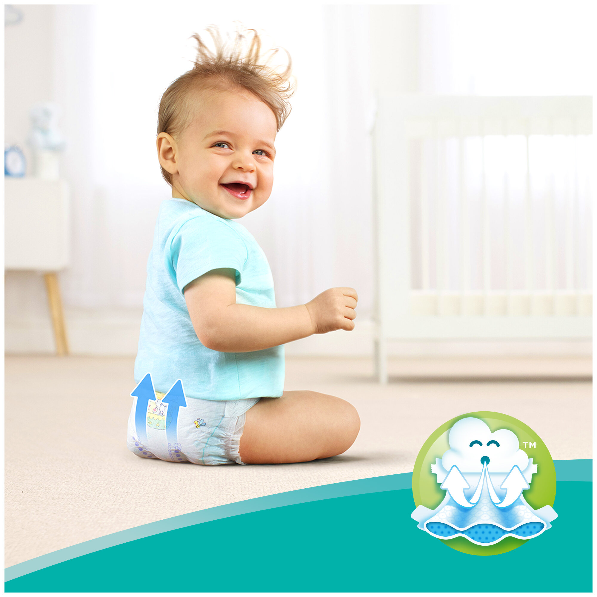 Подгузники Pampers Active Baby-Dry Maxi 9-14кг 106шт PROCTER&GAMBLE - фото №2