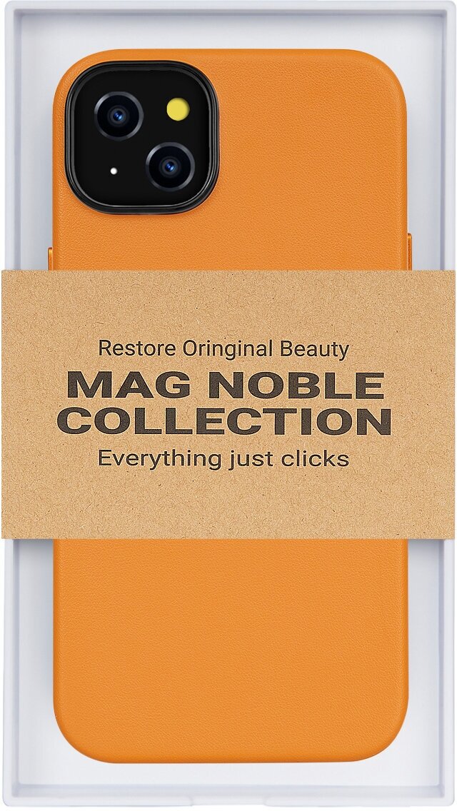 Чехол с MagSafe для iPhone 14 Plus MAG NOBLE COLLECTION-Оранжевый