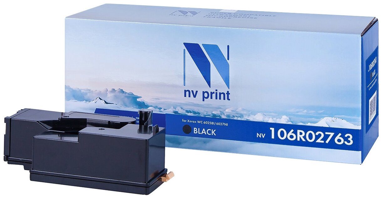 Лазерный картридж NV Print NV-106R02763Bk для Xerox Phaser 6020, 6022, WorkCentre 6025, 6027 (совместимый, чёрный, 2000 стр.)