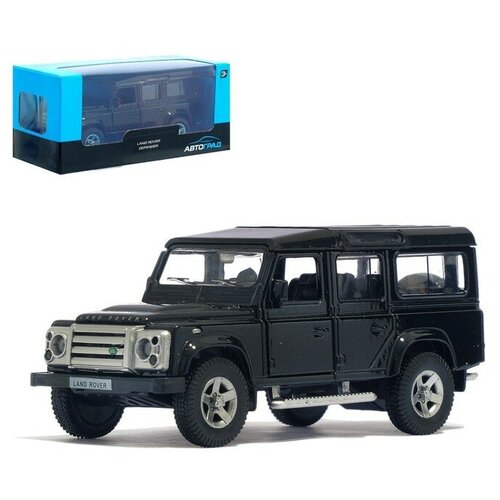 Машина металлическая LAND ROVER DEFENDER, 1:32, открываются двери, инерция, цвет чёрный машина металлическая land rover defender 1 32 открываются двери инерция цвет чёрный