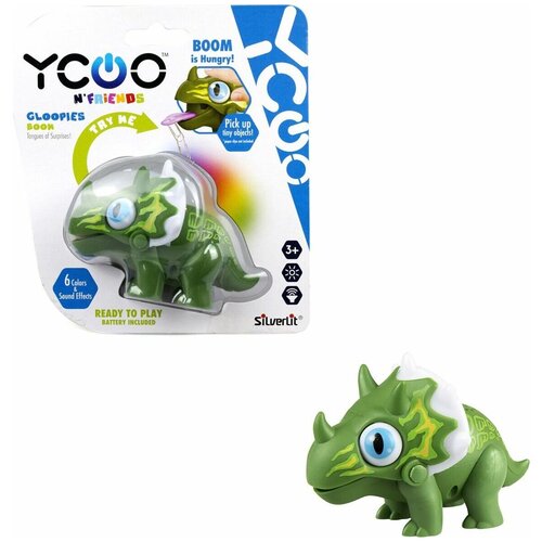 Интерактивная игрушка Питомцы Динозавр Глупи, 88581-2, зеленый ycoo динозавр глупи синий