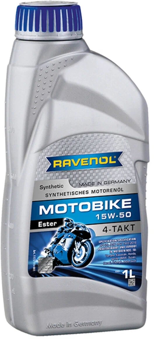 Моторное масло RAVENOL Motobike 4-T Ester SAE 15W-50 (1л) new