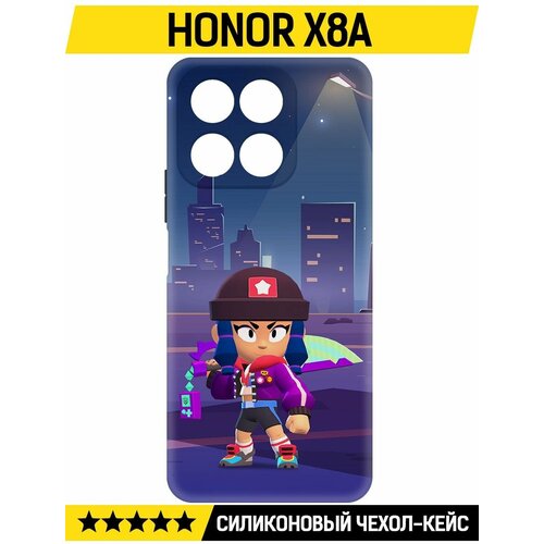 Чехол-накладка Krutoff Soft Case Brawl Stars - Героиня Биби для Honor X8a черный чехол накладка krutoff soft case brawl stars героиня биби для honor x8 черный