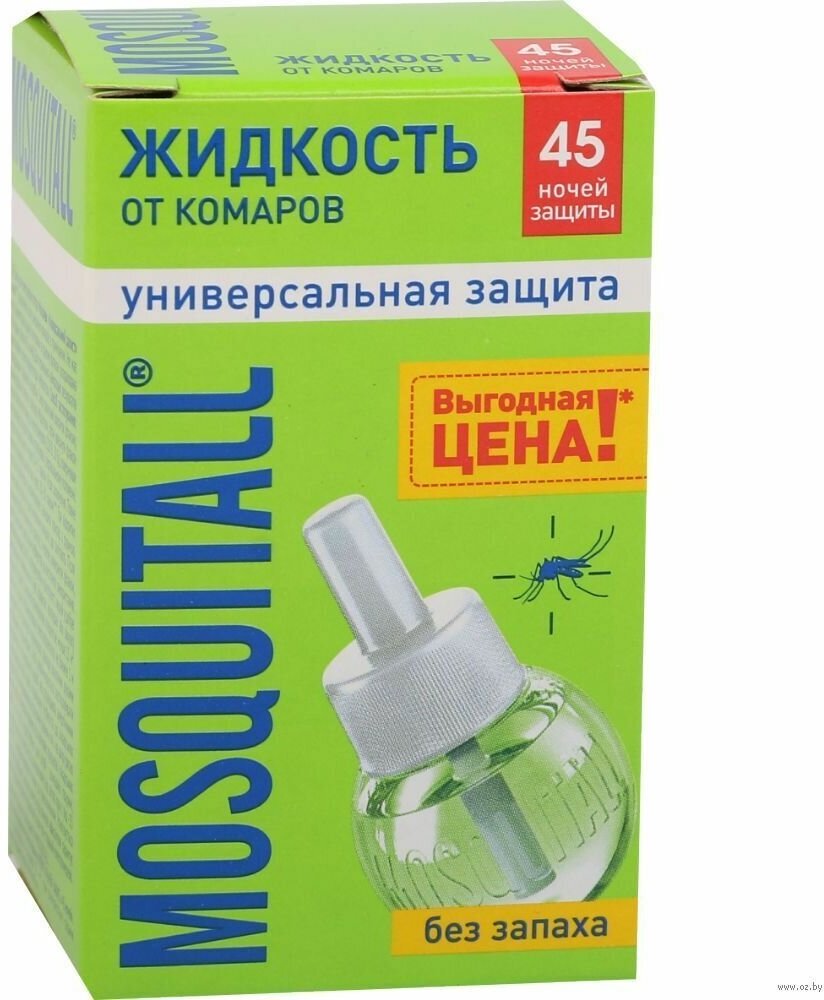 MOSQUITALL Жидкость 45 ночей Универсальная Защита от комаров Т30мл