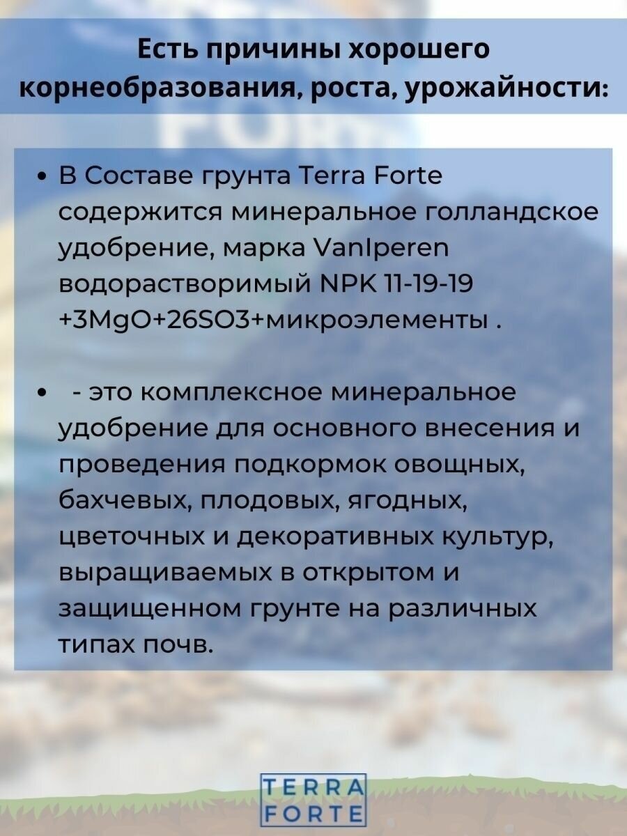 Грунт для цветов, рассады Terra Forte, Терра Форте, 10л - фотография № 6