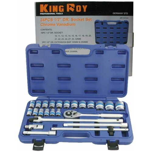 KING ROY Набор торцевых головок 30174-24 1/2