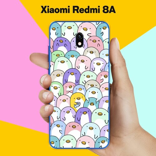 Силиконовый чехол на Xiaomi Redmi 8A Пингвины с рыбой / для Сяоми Редми 8А чехол накладка vixion силиконовый для xiaomi redmi 8a сяоми редми 8а глазастые авокадо