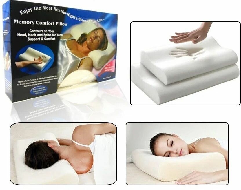 Ортопедическая подушка Comfort Memory Pillow Foam, Латексная подушка с памятью Мэмори Пилоу - фотография № 1