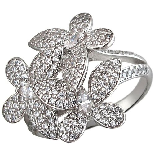 фото Эстет кольцо с фианитами из серебра 01к1511588, размер 18