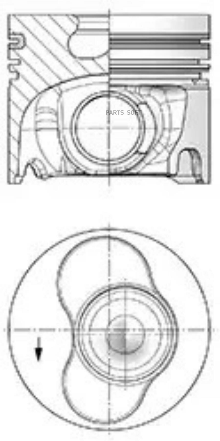 KOLBENSCHMIDT 41093600 Поршнекомпект VW 2.5TDi BNZ d81.01 STD (1-2ци.) (070 107 065AE) KS