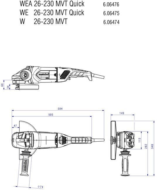 Шлифмашина Metabo WE 26-230 Quick . - фотография № 16