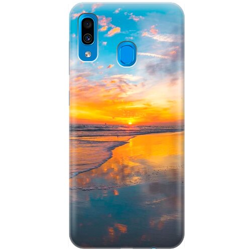 фото Re:pa накладка transparent для samsung galaxy a20 / a30 с принтом "закат на пляже"