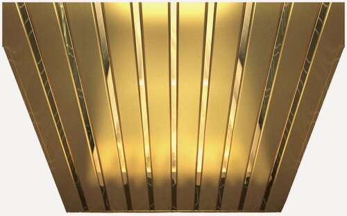 Изображение товара Комплект реечных потолков Mr.Tektum Classic 84R 1,72м х 1,52м Золото Металик/Золото