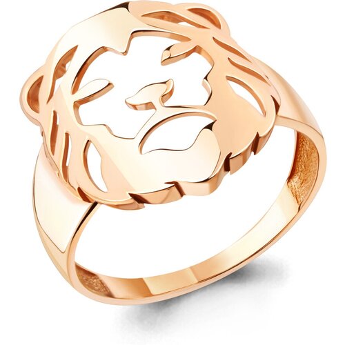 фото Кольцо из золочёного серебра aquamarine а54791-п, размер 19 diamant-online