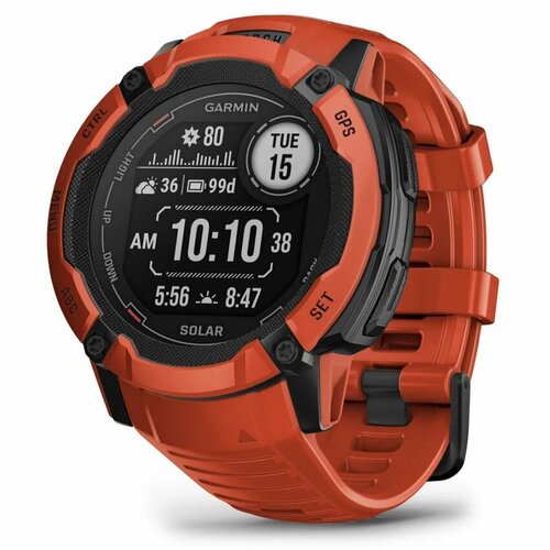 Умные часы Garmin Instinct 2X Solar Flame Red (010-02805-01) умные часы garmin instinct 2x solar белый 010 02805 04