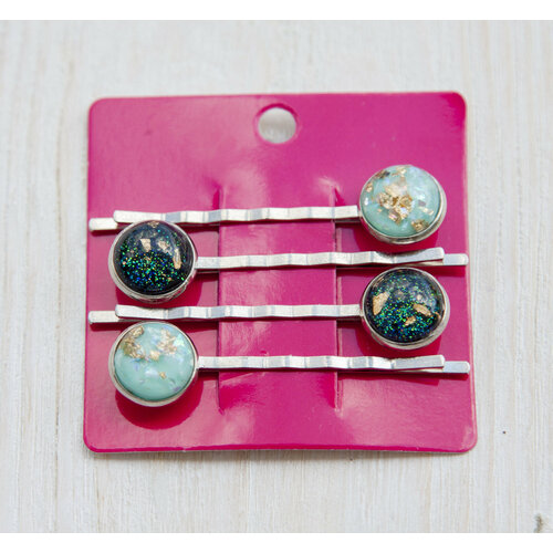 Заколка невидимка Фольга (комплект 4 шт)