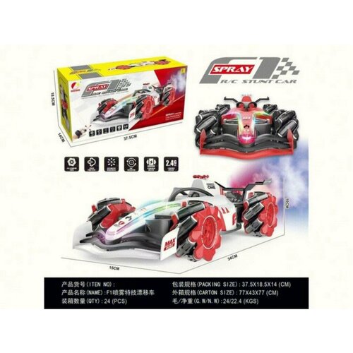 Машинка на пульте р у, световые эффекты, пар, размер: 15x34x10 см, в к 37,5x18,5x14 см