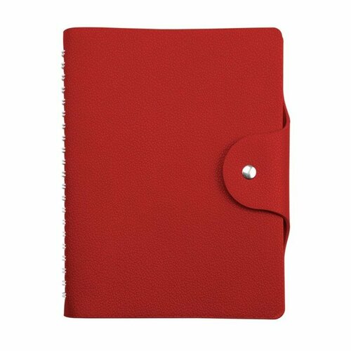 BrunoVisconti Ежедневник недатированный А5, 136 листов на гребне TORINO, обложка искусственная кожа, хлястик на кнопке, блок 70 г/м2, красный