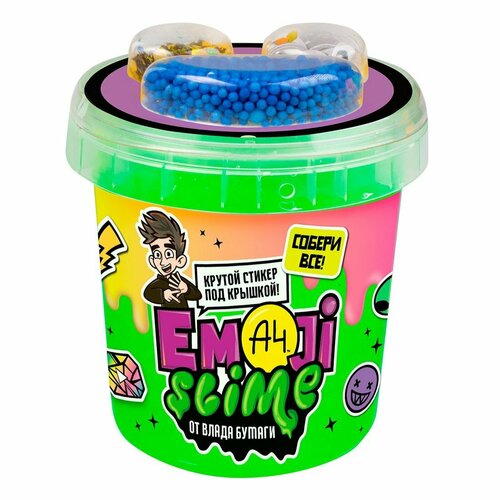 Игрушка для детей ТМ Slime Emoji-slime, зеленый, 110 г. Влад А4 слайм slime влад а4 emoji желтый 110 г