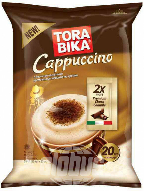 Кофейный напиток растворимый Torabika Cappuccino с шоколадной крошкой, 20x25,5 г