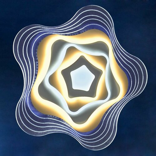 Светильник светодиодный акриловый 500мм 200W B2029 100W*2 white с пультом