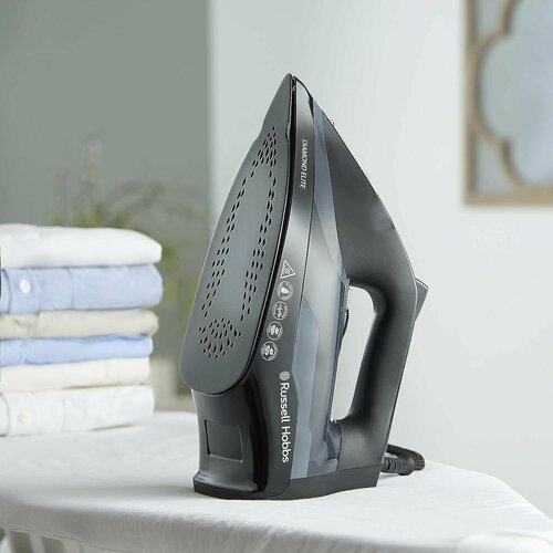 Паровой утюг Russell Hobbs 27000 Steam Iron 3100 Вт, 350 мл, черный паровой утюг russell hobbs pearl glide 315 мл функция защиты от капель и самоочистки 2600 вт