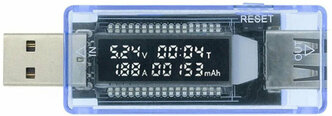 Тестер USB V20 измеритель напряжения, силы тока и ёмкости аккумулятора