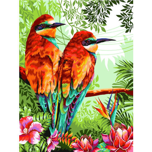 Картина по номерам Райские птички 40х50 см Hobby Home