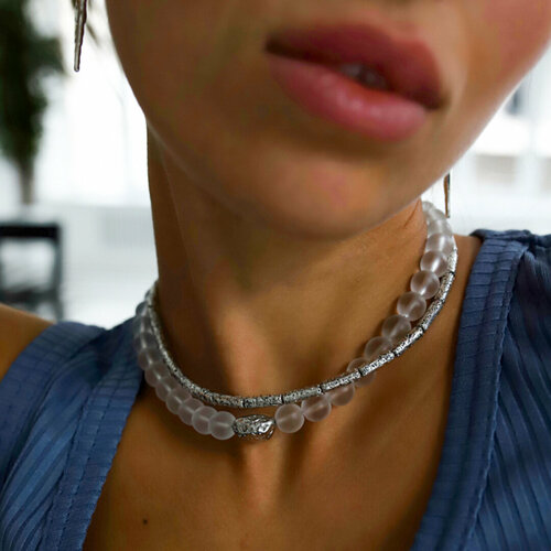 Чокер Hitrospletenia, серебристый