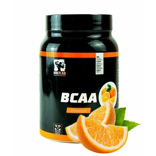 Kultlab BCAA, Апельсин, 500 гр, 2:1:1 / Культлаб аминокислоты БЦАА