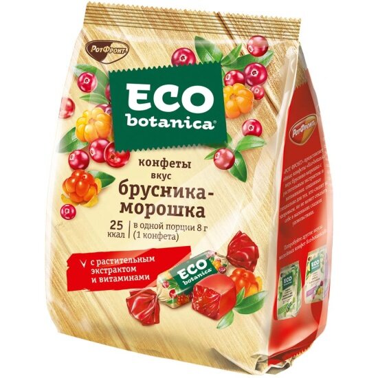 Конфеты Eco-botanica вкус брусника-морошка с растительным экстрактом и витаминами 200 г