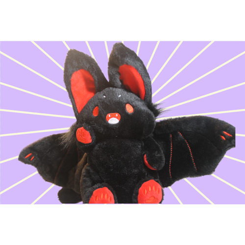 Мягкая игрушка летучая мышь аниме черная мягкая игрушка летучая мышь с большими зубами