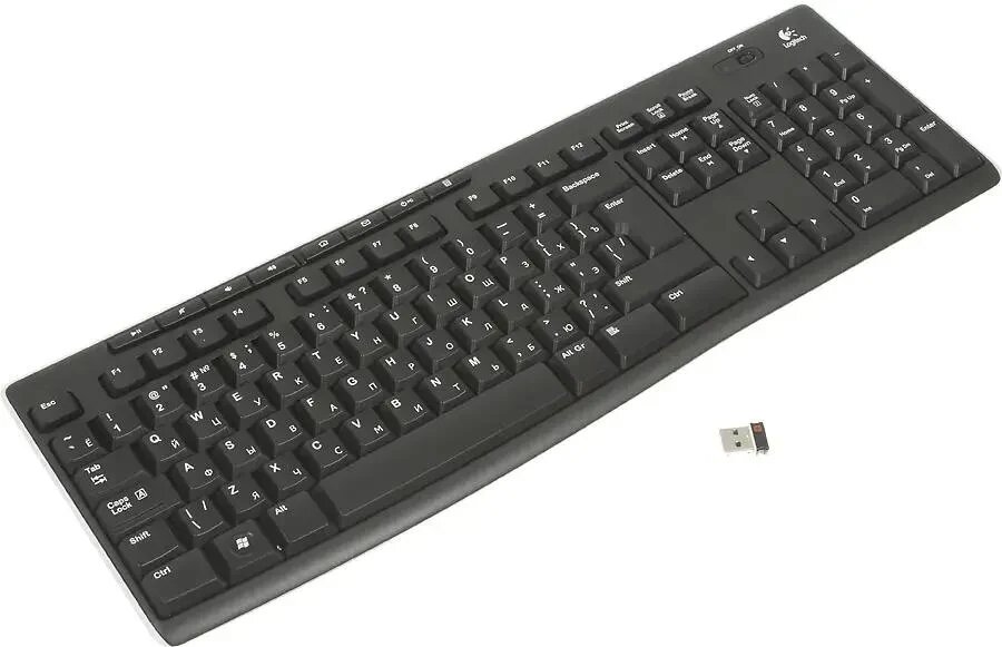 Клавиатура Logitech K270 черный/белый (920-003058)