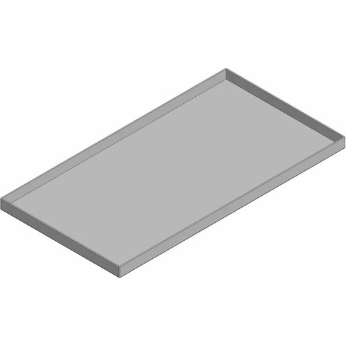 Универсальный пластиковый поддон 80х38х3 см из полипропилена, серый (ППН3/38803)