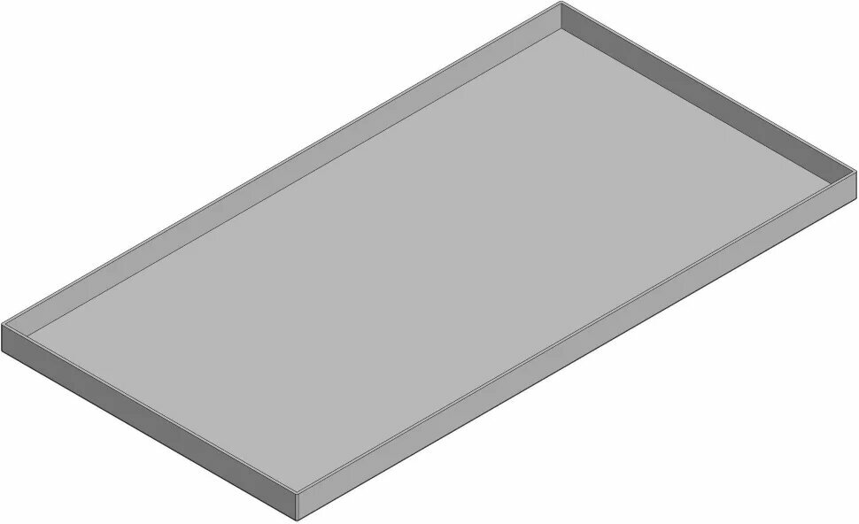 Поддон пластиковый 83х42х6 см из полипропилена, серый (ППН3/42836)