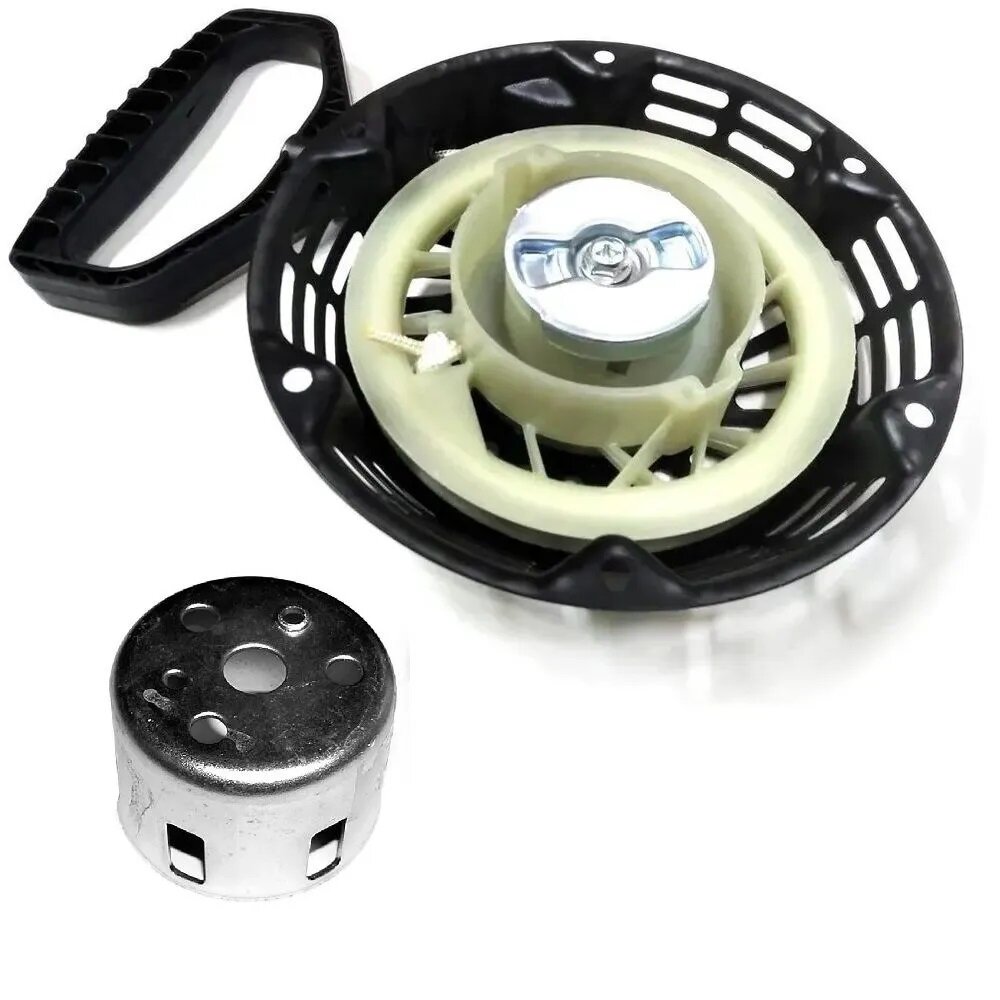 фото Стартер для снегоуборщика (с храповиком) Huter SGC4000-SGC6000, Champion, MasterYard, Hyundai; Carver; Парма Brait и другие модели 5-7 л. с. (6 отверстий, с большой ручкой)