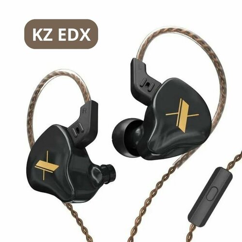 Наушники с микрофоном проводные KZ EDX Гарнитура для телефона с басами 1450₽