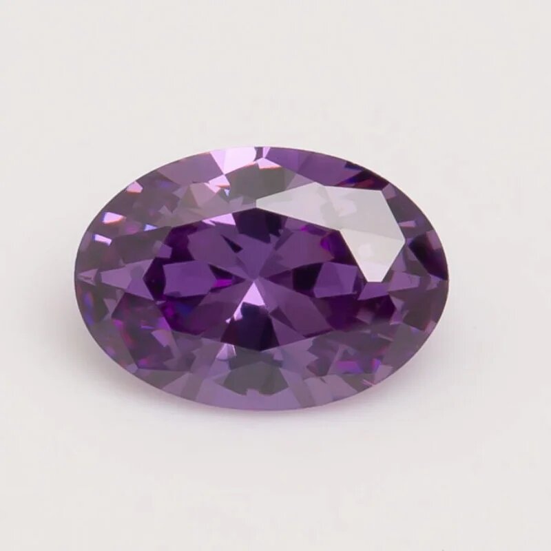 Бусины из кубического циркония 8x10mm 25pcs Фиолетовый
