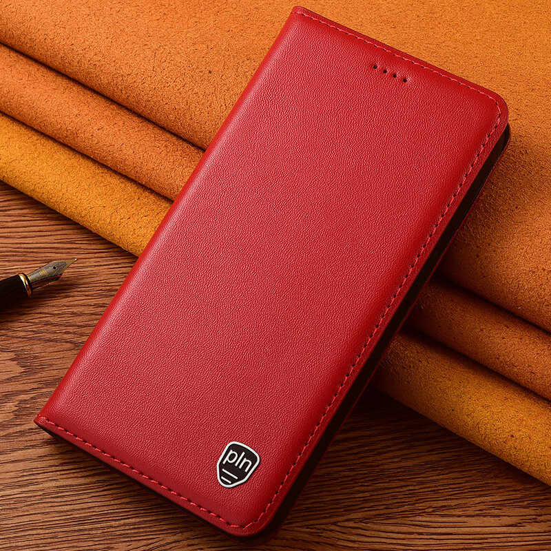 фото Чехол Nubia Red Devil Magic6R, для Nubia Red Magic 6S Pro, кожаный, раскладушка, красный