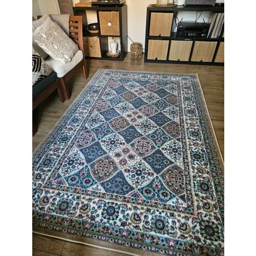 Ковер на пол в гостиную в спальню разноцветный 150х230 см бежевый модерн современный ворс 8 мм 330219 KoverVDom 5313₽