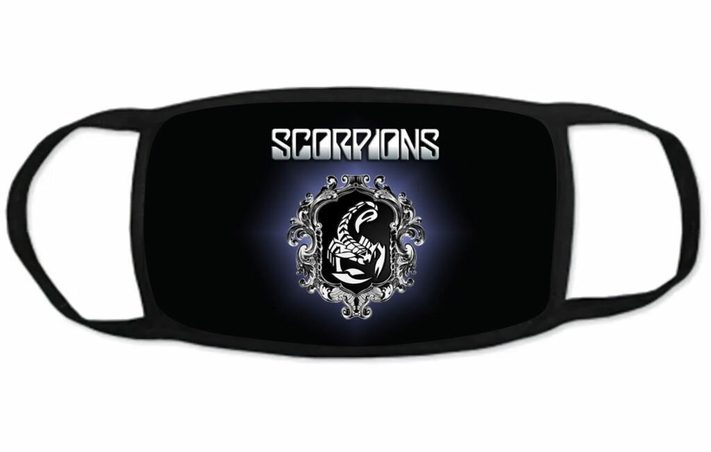 Маска защитная тканевая на лицо Scorpions, Скорпионз №9, Детская - 18 на 10 см