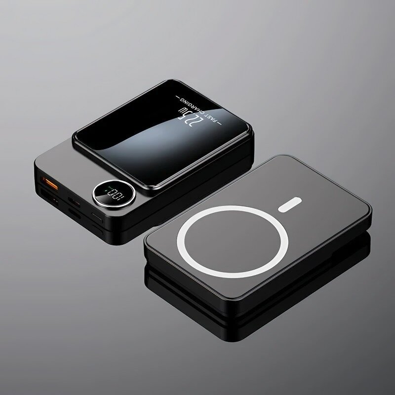 Повербанк MagSafe 10000 mAh, быстрая зарядка 22.5W, беспроводная зарядка Qi 15W для IPhone 16/15/14/13/12