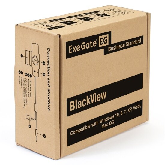 Картинки Веб-камера Exegate BlackView C525 HD Tripod черный
