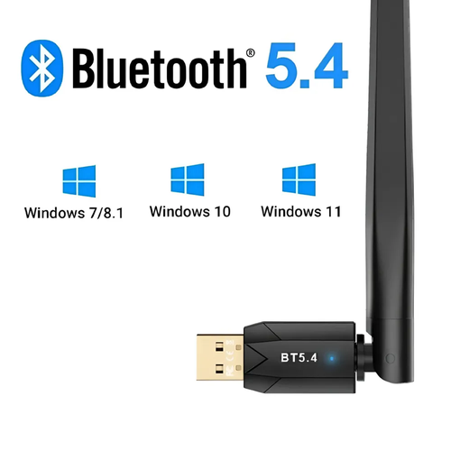 Bluetooth 54 адаптер для ПК компьютера ноутбука наушников Windows 7811011 1287₽
